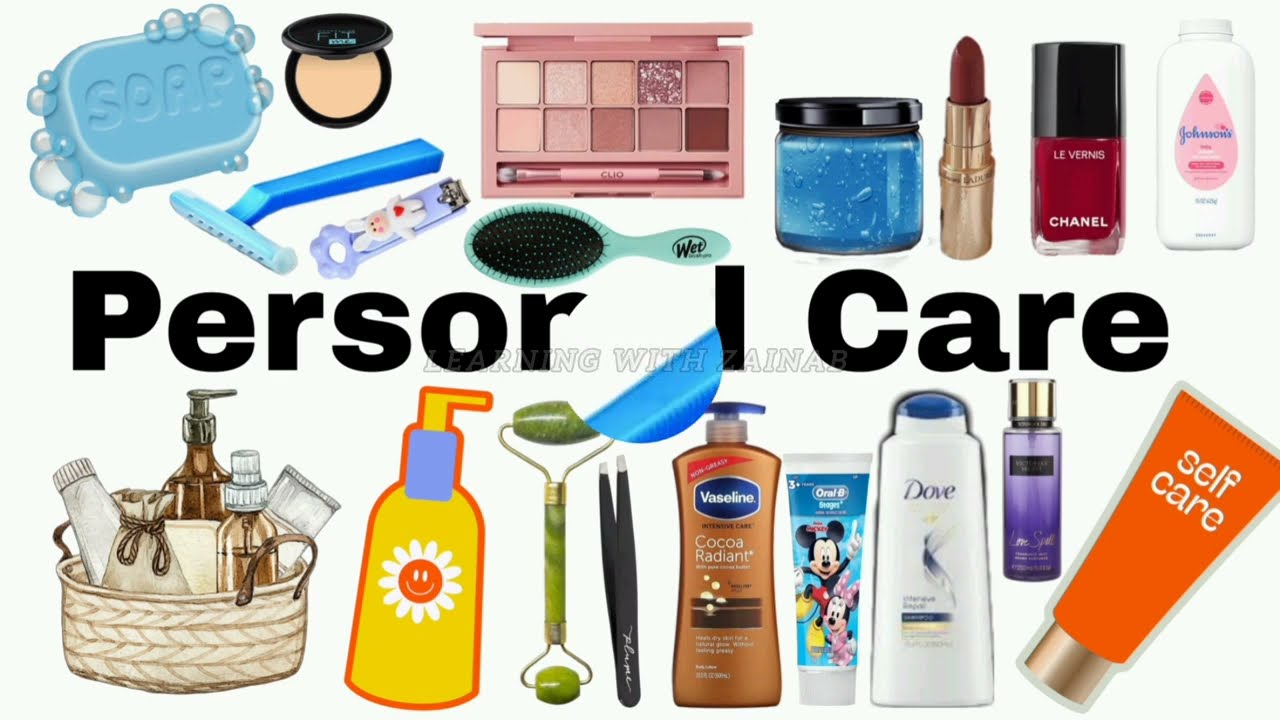 Personal care products vocabulary words in english for kids! Personal care items vocabulary