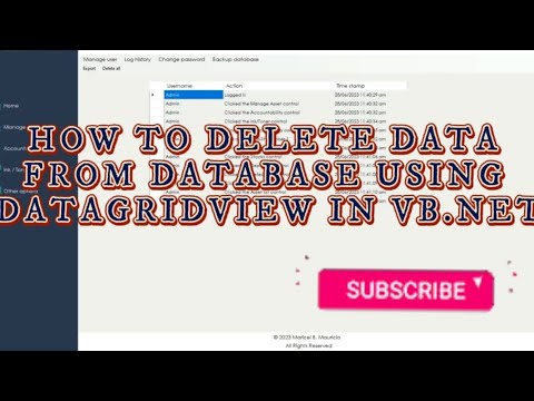 How to delete all the data from the database using datagridview in vb.net