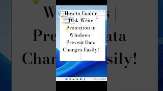How to Enable Disk Write Protection in Windows | Prevent Data Changes Easily! #shorts #trending