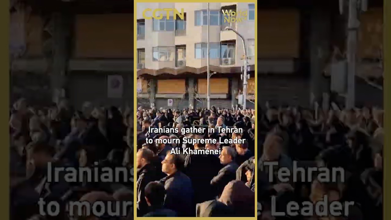 Iranians gather in Tehran to mourn Supreme Leader Ali Khamenei
