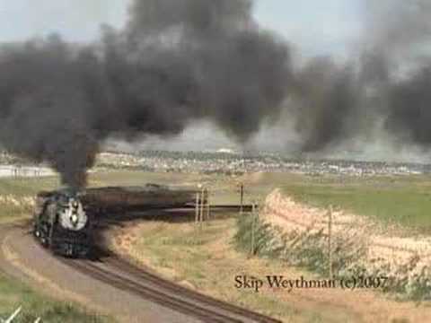 UP 844 Charges out of Cheyenne Wyoming 22june2007
