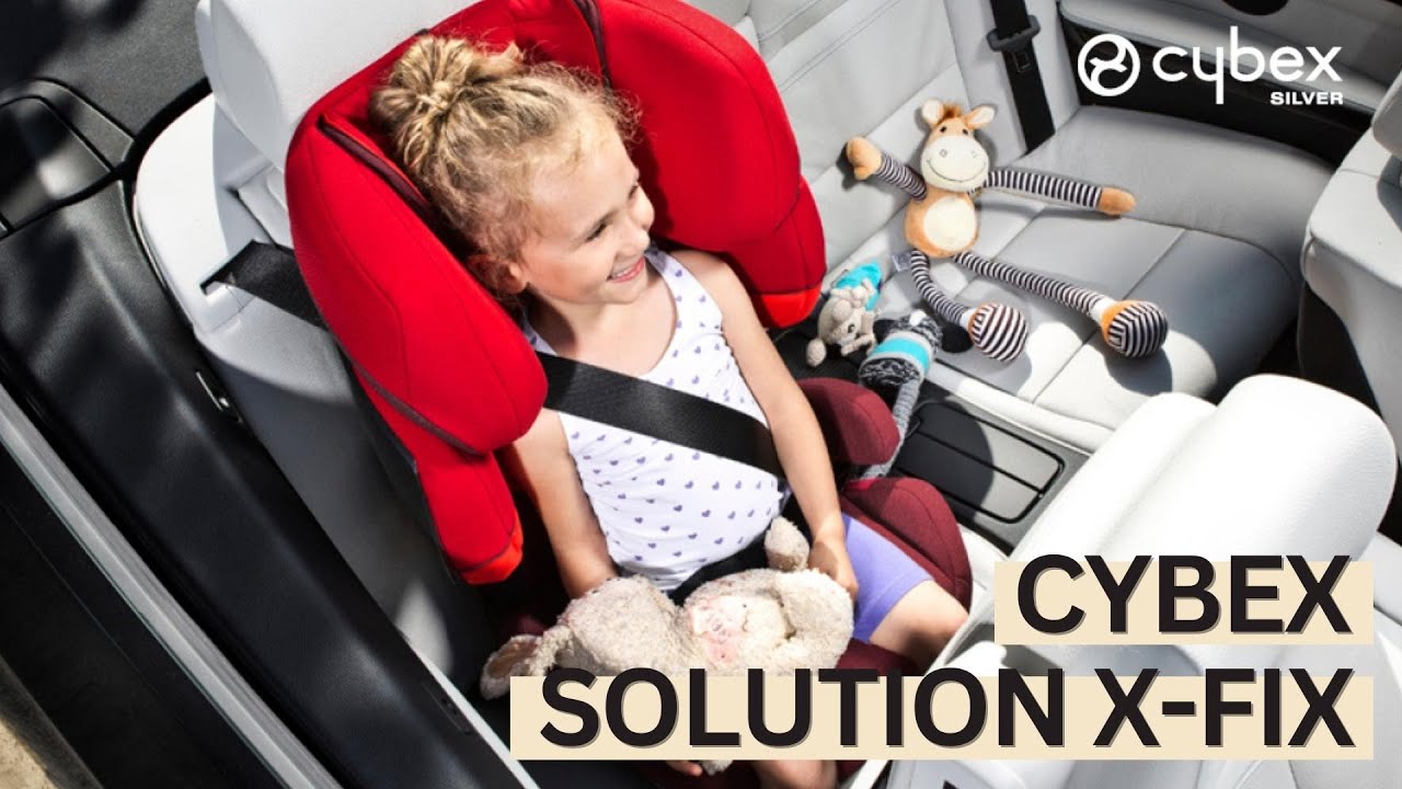 CYBEX SILVER Siège Auto Solution X2-Fix, Adapté aux Voitures Avec ou Sans  Isofix, Groupes 2/3 (15-36 kg), De 3 Ans à 12 Ans Environ, Cobblestone