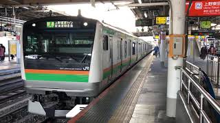 E233系3000番台ヤマU621編成上野発車