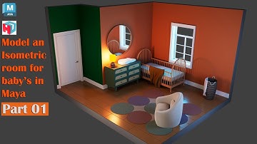 Autodesk Maya Tutorial | How to Model an isometric room for baby