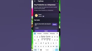 Stay Productive As a Solopreneur code 27.October TapSwap Code Short