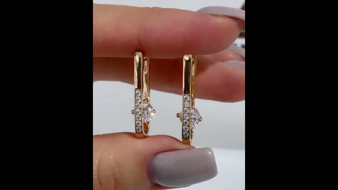Серьги Luxe Gold, в наличии✔
