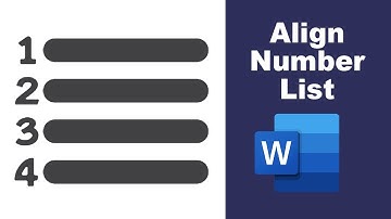 How to align numbering list in Microsoft word
