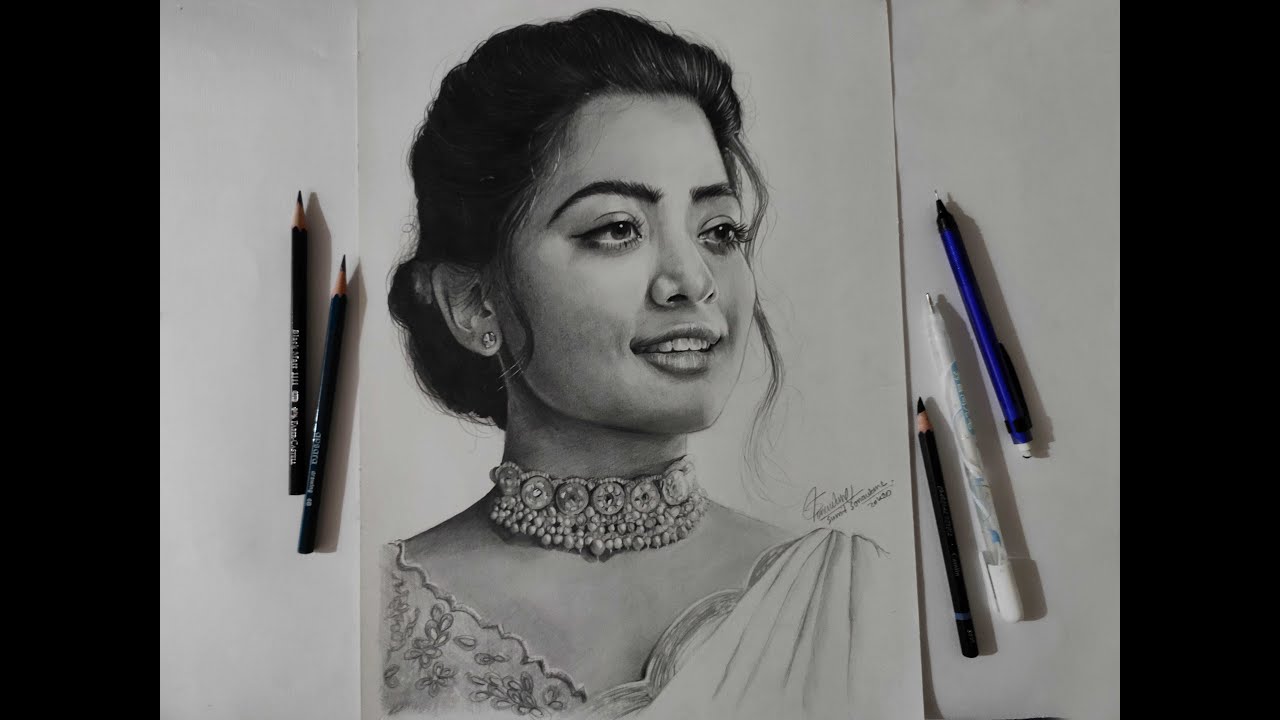 Drawing Keerthy Suresh  South Indian actress Keerthy Suresh pencil sketch   YouTube