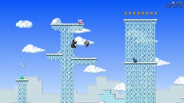 Supertux v0.6.1 IL A path in the clouds (small Tux) 00:58.37
