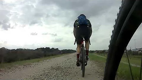 Some gravel on the levee in Houston