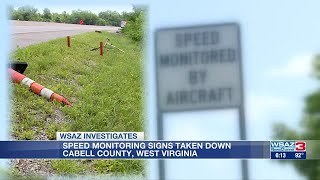 Speed monitoring signs taken down along I-64 in Cabell County