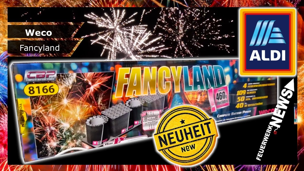 ALDI SÜD Feuerwerk NEUHEIT FANCYLAND 2025 | Weco