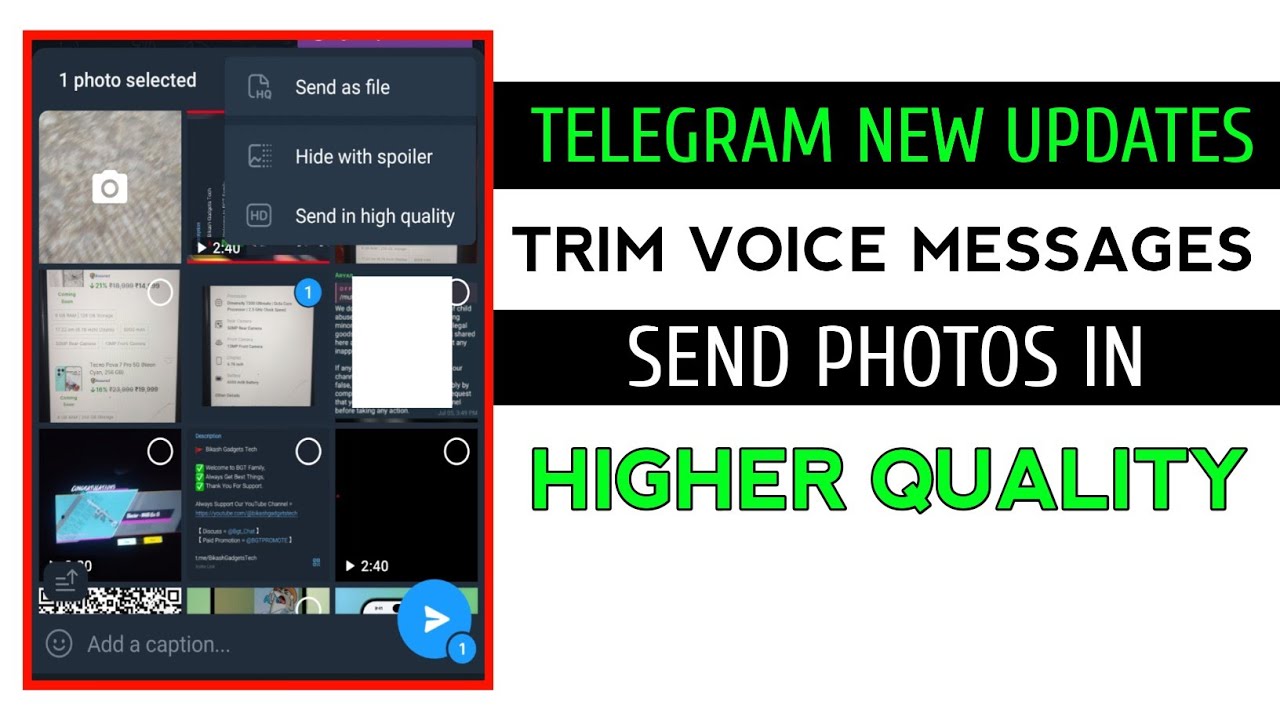 Telegram Update Message Telegram New Updates - Trim Voice Messages | Send Photos In Higher ...
