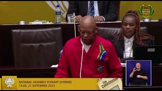 The EFF MP Fighter Eugene Mthethwa Debate on Heritage Month In The National Assembly Plenary.