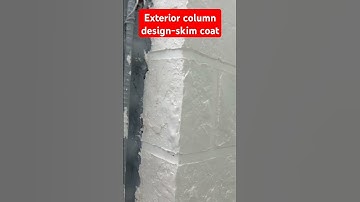 Exterior column design-skim coat #diy #skimcoat#columndesign