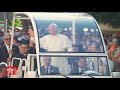 Madrid, arrivo allo Stadio Santiago Bernabéu, 8 giugno 2026, Papa Leone XIV