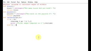 Python  program to calculate wages of workers