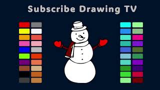 Snowman coloring page | Fun Drawing for Kids | made DRAWING TV
