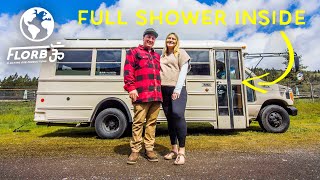 Mini Skoolie Tour with Full Shower Inside