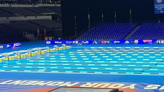 Pool unveiled inside Lucas Oil Stadium ahead of U.S. Olympic swimming trials