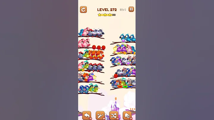 BIRD SORT 2 COLOR PUZZLE GAME🐦    v LEVEL 272