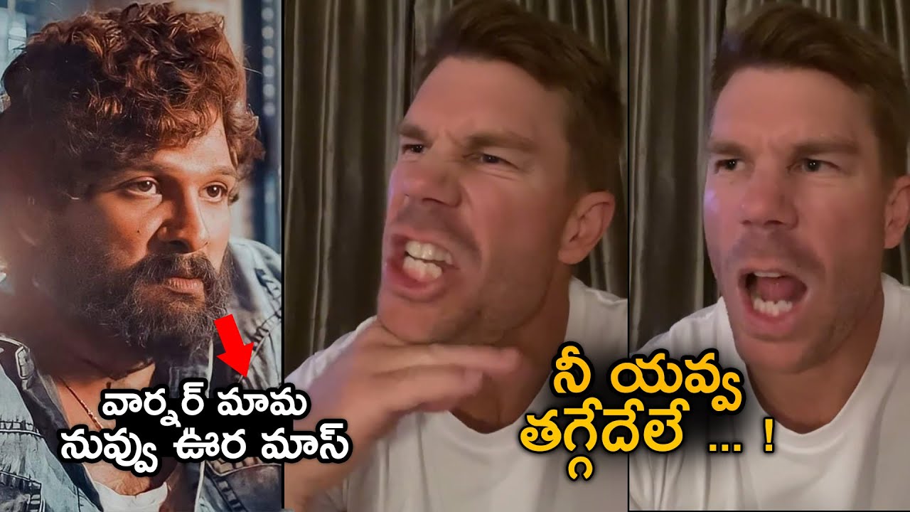 David Warner Says Allu Arjun Pushpa Dialogue || Thaggedhelee || iCrazy media