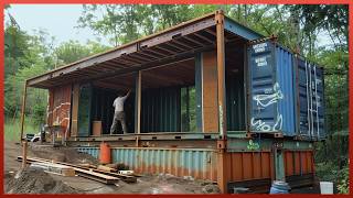 Man Builds Amazing DIY Container Home with a Rooftop Terrace  | LowCost Housing @FabricaTuSueno