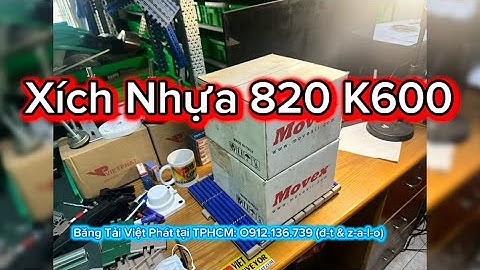 Xích nhựa 820 K600 sử dụng trong thiết kế băng tải xích nhựa chạy thẳng, bản rộng 152.4mm