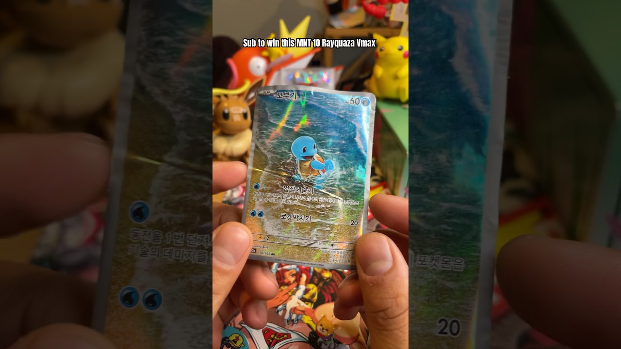 Destroyed squirtle Pokemon card collection 