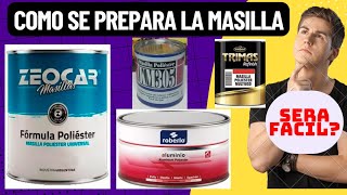 COMO PREPARAR MASILLA/BONDO/PASTA  PARA AUTO/COCHE/CARRO