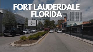 Driving Las Olas Boulevard, Fort Lauderdale , Florida