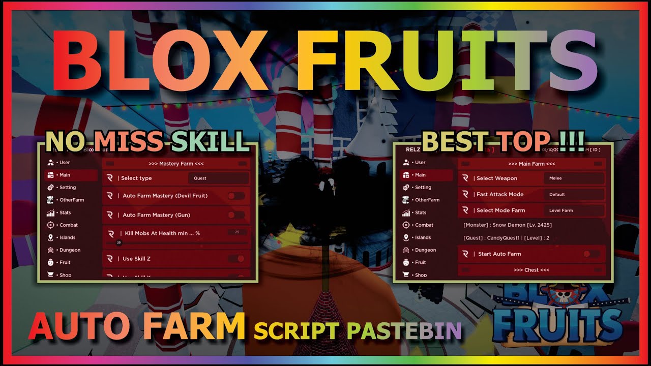 Blox Fruits: Fruit Mastery, Farm Gun Mastery, Auto Farm Lvl