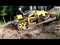 Barn Find Vintage Bristol-25 Bulldozer cutting tracks and pulling logs out of the forest.