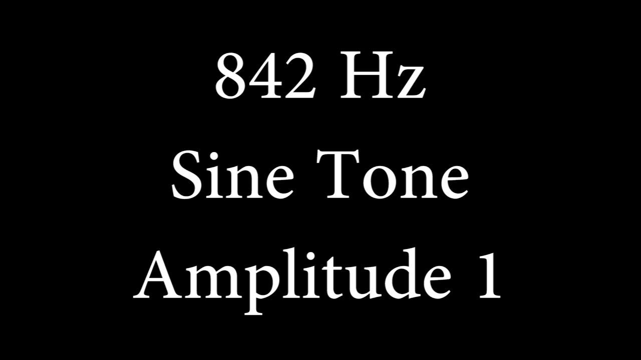 842 Hz Sine Tone Amplitude 1