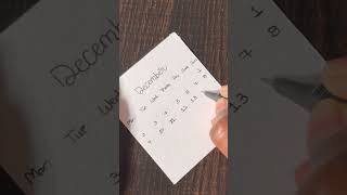 December Calendar ♥️ || Cute Card Ideas ✨ #shorts #calendar #cards