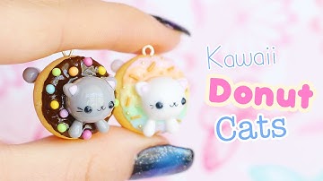 Kawaii Donut Cats│Polymer Clay Tutorial