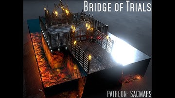 The Bridge of Trials (14x22) - TTRPG map walkthrough (Dungeon Alchemist)