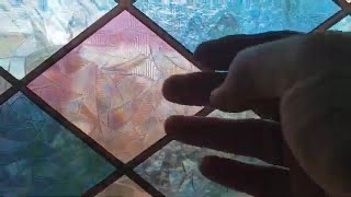 NON-STICKING BUBBLES? Haton Stained Glass Window Film Review Rainbow Lattice Film Installation
