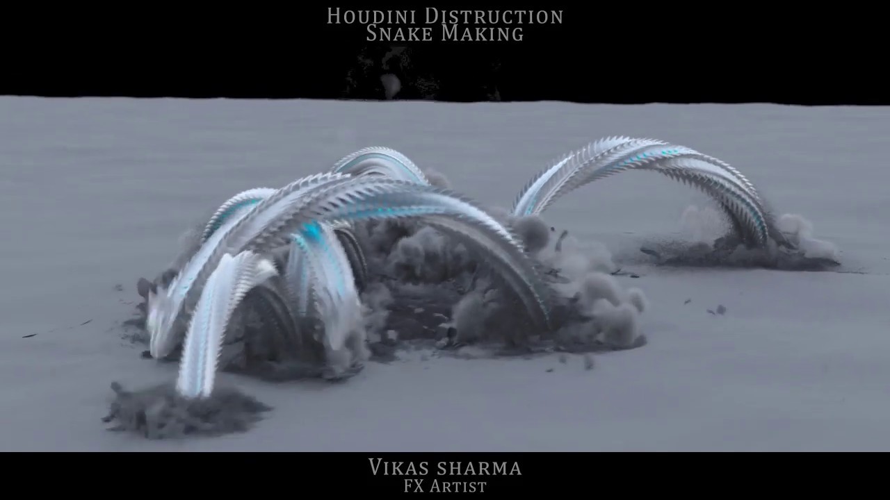Houdini Procedural snake & Destruction - YouTube