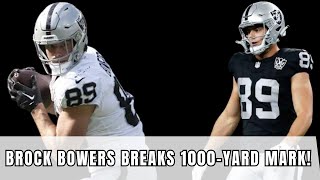 Brock Bowers SURPASSES 1000 RECEIVING YARDS, 100 CATCHES