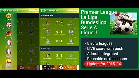 Live score football ios app source code for sale 2015/08/04