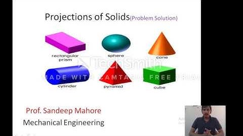 Projections of Solids (Problem Based on Pyramid) Lec-6