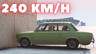 Lada 2101 VS Wall 💥 240 KM/H 💥 BeamNG.Drive CRASH test screenshot 2