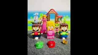 Lego Mario and Lego Peach Want  to returned  their suit #shorts #funny #mario #asmr #toys  #fyp B18