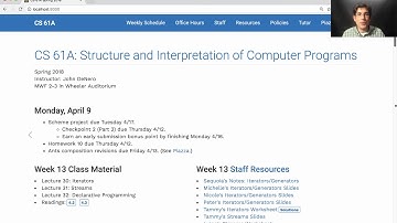 61A Spring 2018 Lecture 30 Video 1