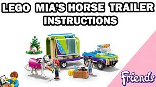 Mia's Horse Trailer - Building Instructions - FRIENDS - LEGO Set 41371 -