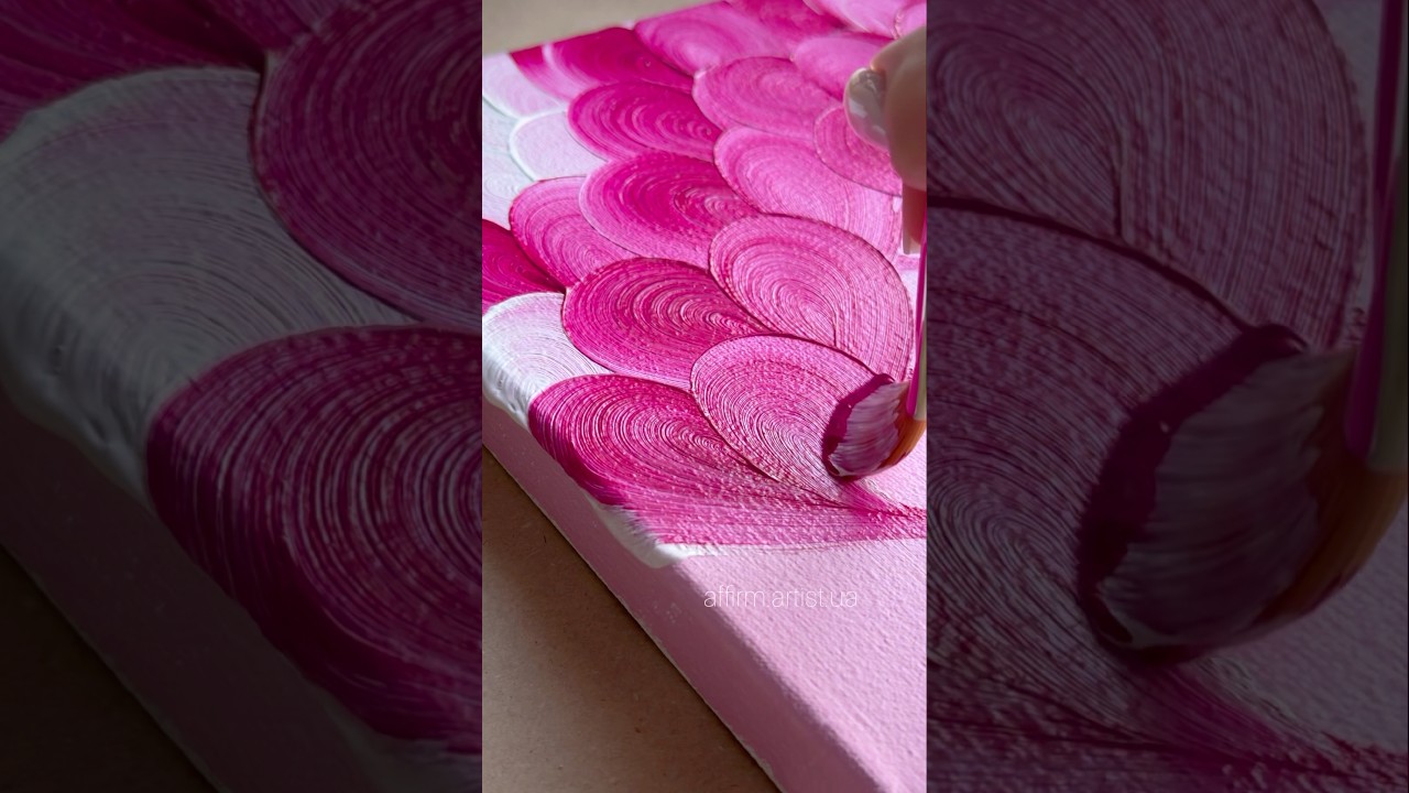 EASY DRAWING IDEA🎨 PINK + WHITE HEART🤍🩷 #art #artist #painting #affirmartistua