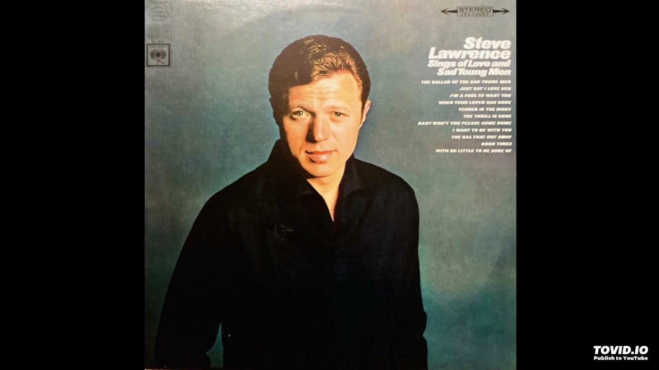 Sings Of Love And Sad Young Men LP [Stereo] - Steve Lawrence (1967 
