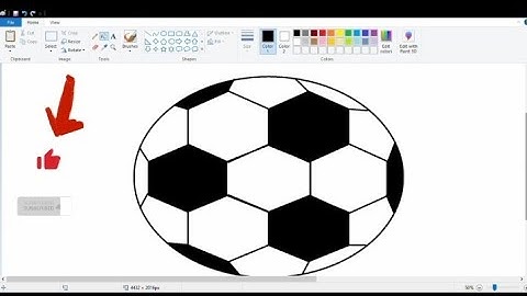 How to draw soccer ball on your computer using Ms paint / Football Drawing in Ms paint /Easy draw