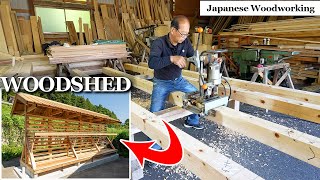 [King Size] Build a Stylish Woodshed Completely Handmade Over 10 Days [Chapter 1 Hand Cutting] by Shoyan Japanese Carpenter 76,350 views 11 months ago 19 minutes